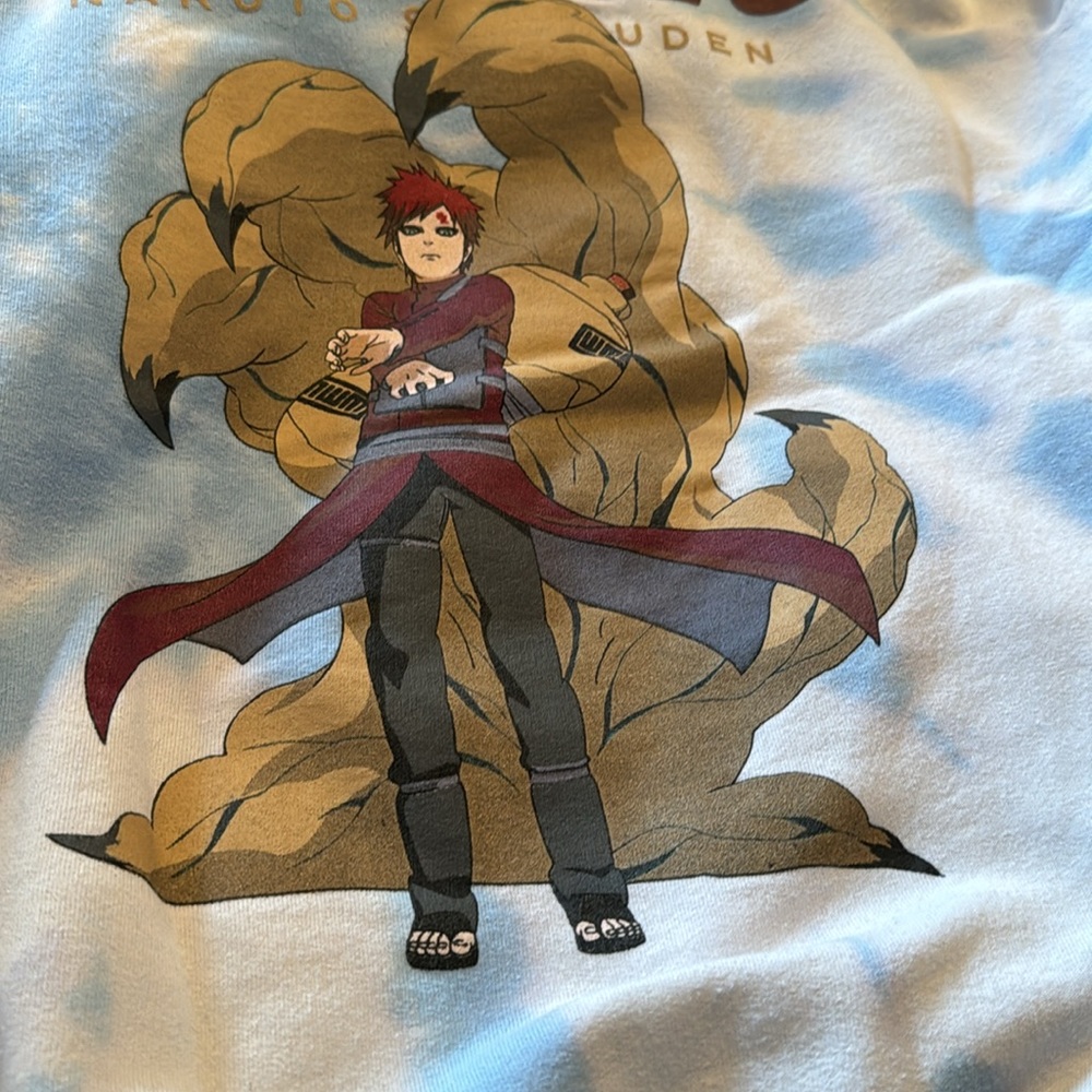 Primitive x Naruto Shippuden Blue Washed Men's Pullover Graphic Hoodie - Picture 9 of 9